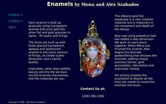Monaenamels.com(Enamels by Mona & Alex Mona Szabados) Screenshot