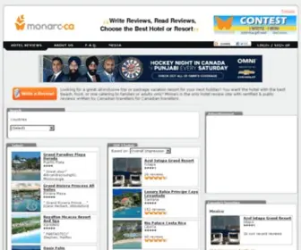 Monarc.ca(Hotel reviews for Canadian travellers) Screenshot