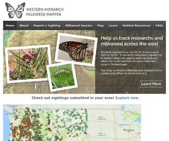 Monarchmilkweedmapper.org(This project) Screenshot