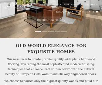 Monarchplank.com(Wide plank engineered hardwood flooring in European Oak and Walnut) Screenshot