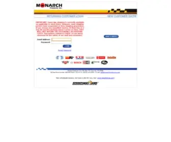 Monarchproductsinc.com(Monarch Wholesale) Screenshot