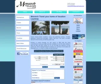 Monarchtraveltour.com(Monarch Travel your home of Vacation Layaway) Screenshot