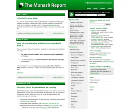 Monashreport.com(The Monash Report) Screenshot