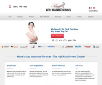 Monasinsurance.com(Mona's Insurance) Screenshot