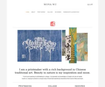 Monawu.com(Mona Wu Artist Printmaker Art Teacher Instructor Winston) Screenshot