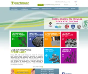 Monblason.com(Le marquage textile des professionnels) Screenshot