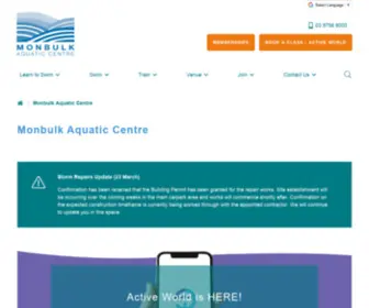 Monbulkaquatic.com.au(Monbulk Aquatic Centre) Screenshot