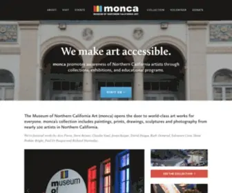 Monca.org(The Museum of Northern California Art) Screenshot