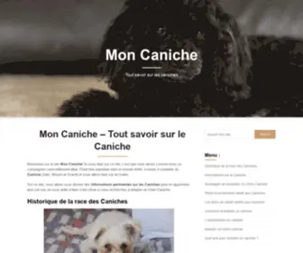 Moncaniche.com(Tout savoir sur les caniches) Screenshot