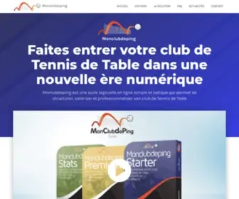 Monclubdeping.fr(Faites entrer votre club de Tennis de Table dans l'ère numérique) Screenshot