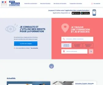 Moncompteactivite.gouv.fr(Accueil du site mon compte formation) Screenshot