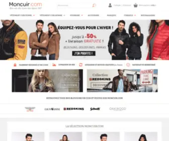 Moncuir.com(Blouson Cuir et Veste en Cuir à prix mini) Screenshot