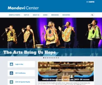 Mondaviarts.org(The Mondavi Center's mission) Screenshot