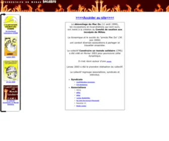 Monde-Solidaire.org(Construire un Monde Solidaire) Screenshot