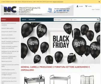 Mondialcarrelli.com(Mondial Carrelli produzione e fornitura settore alberghiero e ospedaliero) Screenshot