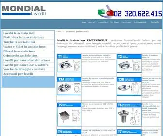 Mondiallavelli.it(Mondial Lavelli accessori in acciaio inox professionali) Screenshot