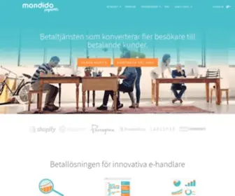 Mondido.com(Betaltjänst för innovativa e) Screenshot