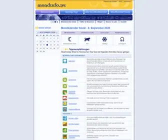 Mondinfo.de(Aktivitäten) Screenshot