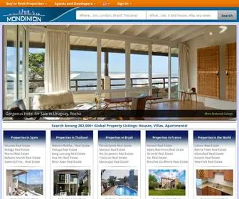 Mondinion.com(International Real Estate Listings @) Screenshot