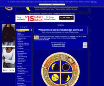Mondkalender-Online.de(Der interaktive Mondkalender) Screenshot
