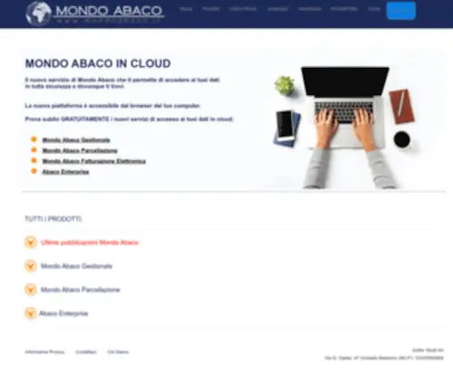 Mondoabaco.it(Software e servizi per PMI e professionisti) Screenshot