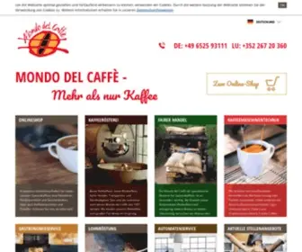 Mondodelcaffe.de(Mondo del Caffè) Screenshot