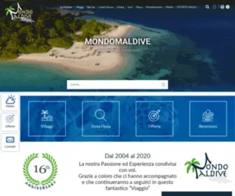 Mondomaldive.it(Tour Operator specializzato per le Isole Maldive) Screenshot