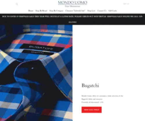 Mondonaples.com(Mondo Uomo) Screenshot