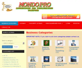 Mondopro.info Screenshot