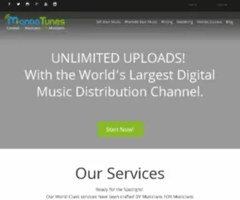 Mondotunes.com(Sell & Stream Your Music) Screenshot