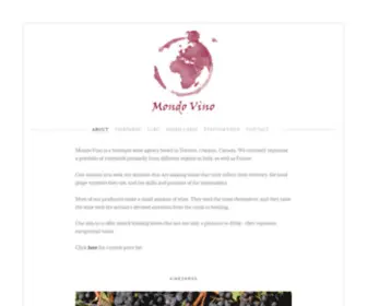 Mondovino.ca(Mondo Vino) Screenshot