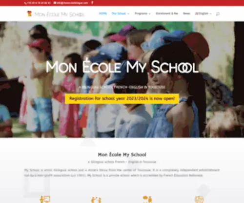 Monecolebilingue.com(Mon Ecole My School est une école bilingue francais) Screenshot