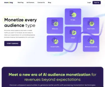 Monetag.com(Audience Monetization Platform for Publishers) Screenshot