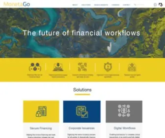 Monetago.com(The future of financial workflows) Screenshot