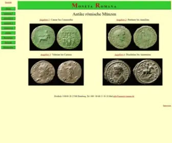 Monetaromana.de(Römische Münzen) Screenshot