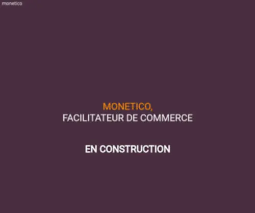 Monetico.fr(Facilitateur de commerce Monetico) Screenshot