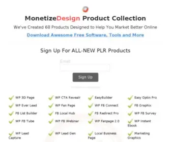 Monetizedesignplr.com(Internet Marketing Product Collection) Screenshot