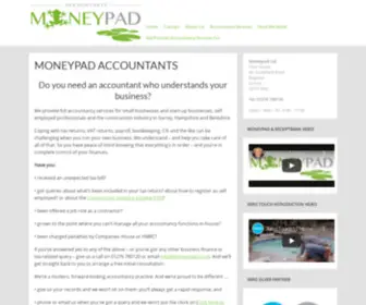 Money-Pad.co.uk(Accountants in Bagshot Surrey Accountants for small business) Screenshot