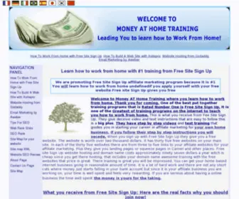 Moneyathometraining.com(De beste bron van informatie over moneyathometraining) Screenshot