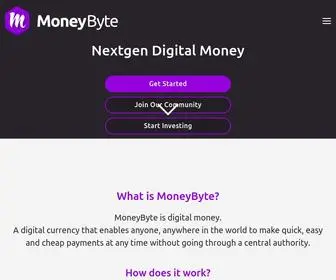 Moneybyte.org(MoneyByte Cryptocurrency) Screenshot