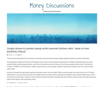 Moneydiscussions.org(Money, government frauds) Screenshot