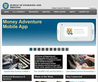 Moneyfactory.com(Bureau of Engraving and Printing) Screenshot