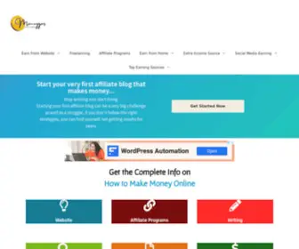 Moneygos.com(Start your very first affiliate blog) Screenshot