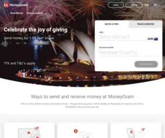 Moneygram.com.au(Money Transfer) Screenshot