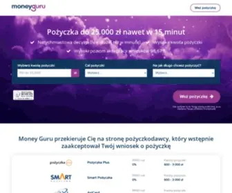 Moneyguru.com.pl(Szybkie pożyczki przez internet) Screenshot