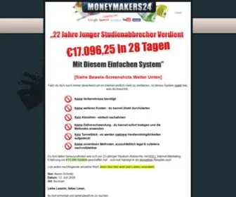 Moneymakers24.net(Geld verdienen im Internet f黵 Jedermann) Screenshot