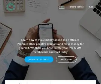 Moneymindedaffiliate.com(Front Page) Screenshot