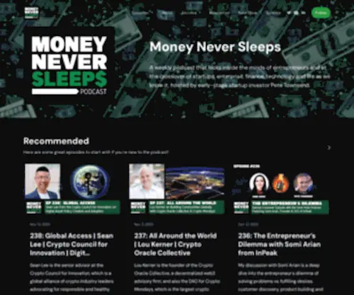 Moneyneversleeps.ie(A weekly podcast) Screenshot