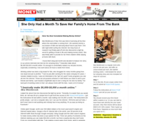 Moneystar1.com(Work At Home Special Report) Screenshot