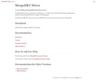 Mongoc.org(MongoDB C Driver 1.29.1) Screenshot